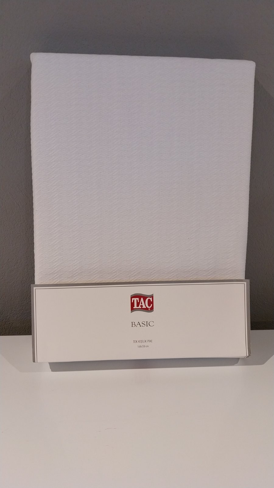 Tac Prekrivač za krevet Basic, 160x230cm, Beli