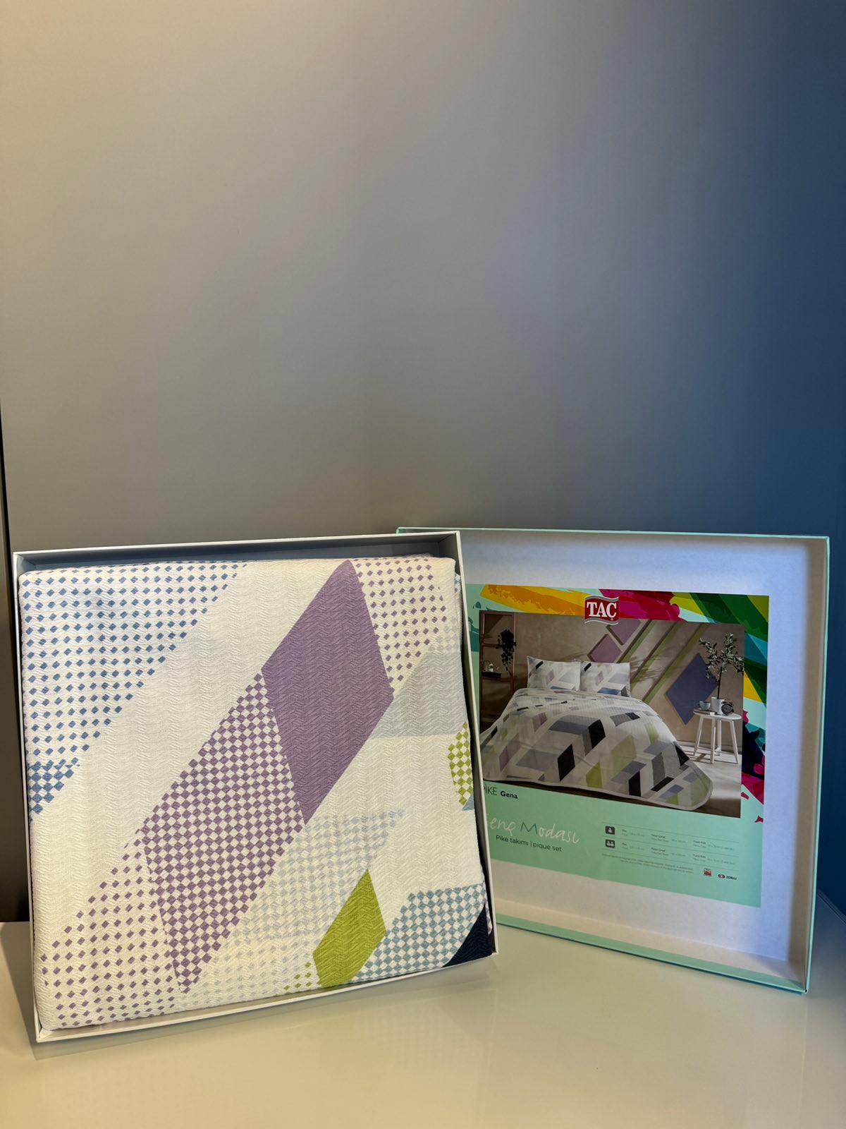 Tac Set posteljine sa prekrivačem Gena, 100x200cm, Šareni