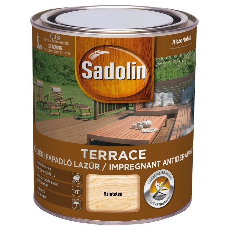 SADOLIN Protiv klizni premaz za drvene gazeće površine Terrace 0,75l, Bezbojni