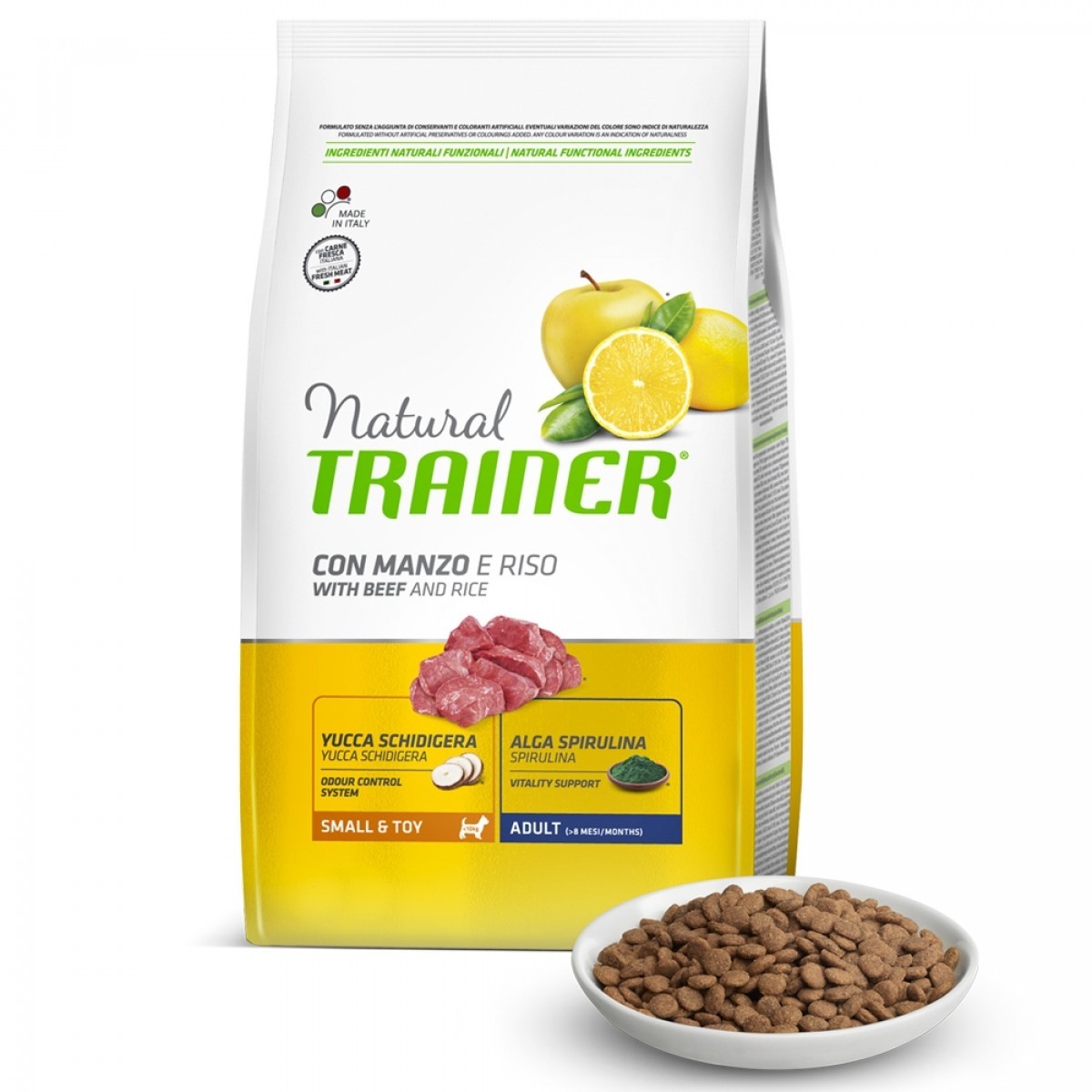 TRAINER Kompletna hrana sa govedinom i pirinčem za odrasle pse Natural Sensitive Small and Toy 7kg