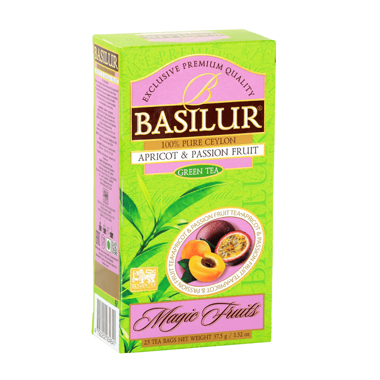 Basilur Zeleni čaj sa kajsijom i marakujom Apricot Passion, 25 kesica