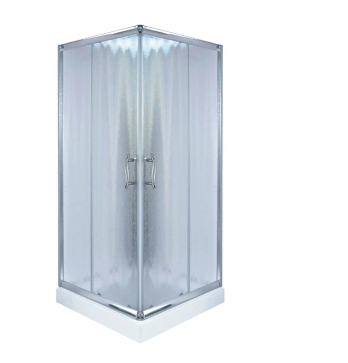 Linni Tuš kabina, 90x90x190cm, Chinchilla staklo 5mm, Srebrni ram