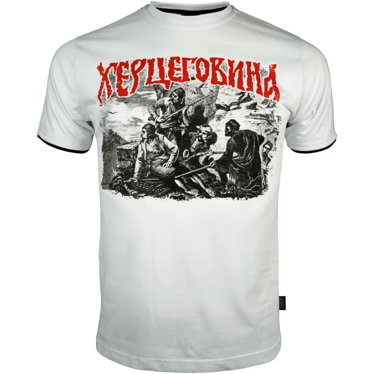 Vožd Muška majica Hercegovina, Bela