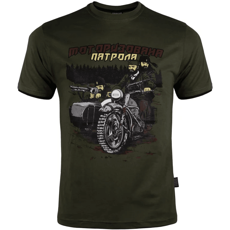 Vožd Muška majica Motorizovana patrola, Maslinasta