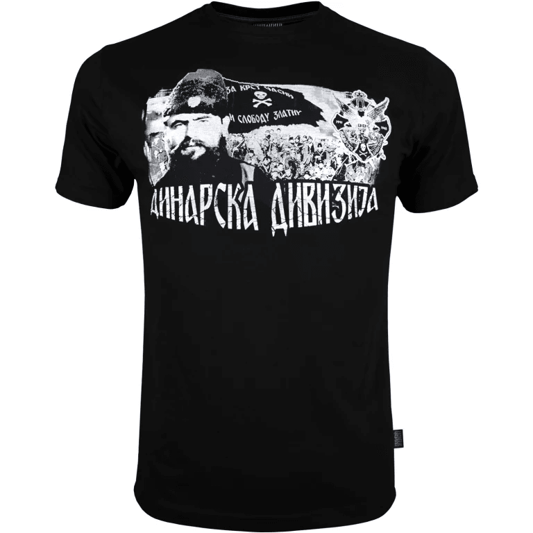 Vožd Muška majica Dinarska divizija, Crna