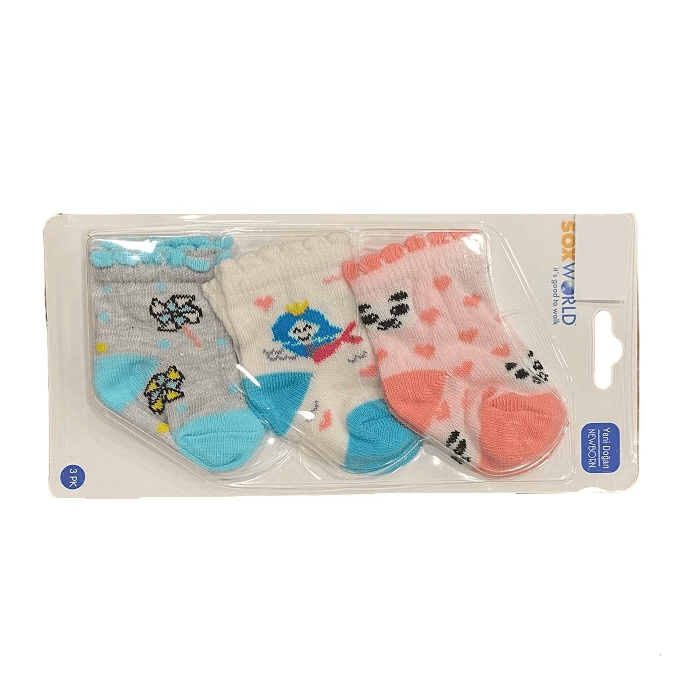 SOXWORLD Set čarapa za bebe 116881, 3 para, Šareni