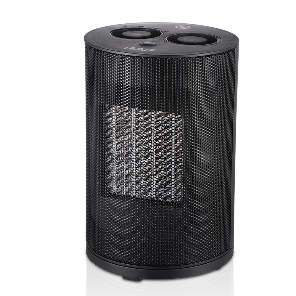 Raf Rotirajuća grejalica sa ventilatorom R.1187G, 1800 W, Crna