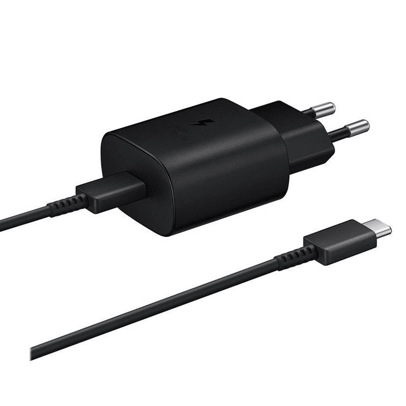 Kućni punjač Fast Charging, Za Samsung, 2.0/ USB PD, 45W, Type- C na Type-C, 5A, Crni