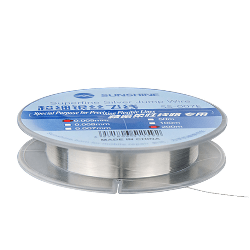 SUNSHINE Žica za obnavljanje vodova SS-007E, 0.007mm x 200m, Srebrna