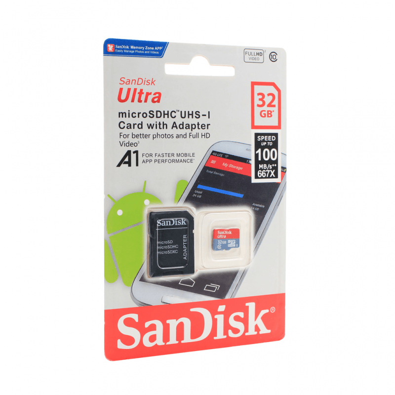 Memorijska kartica SanDisk SDHC 32GB Ultra Micro 100MB/s Class 10 sa adapterom ZJ CN