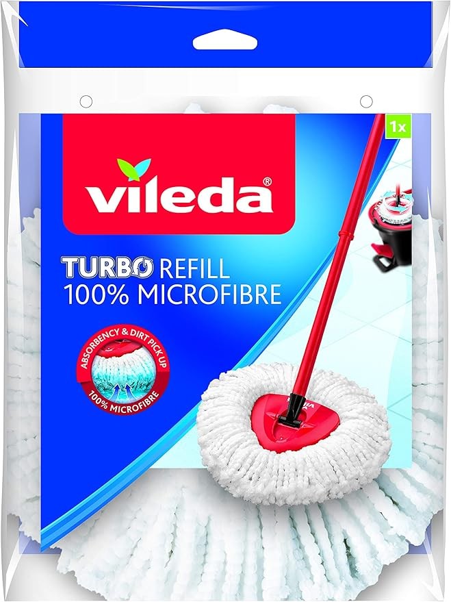 Vileda Zamenski nastavak za Turbo mop, 2u1, Mikrofiber, Beli