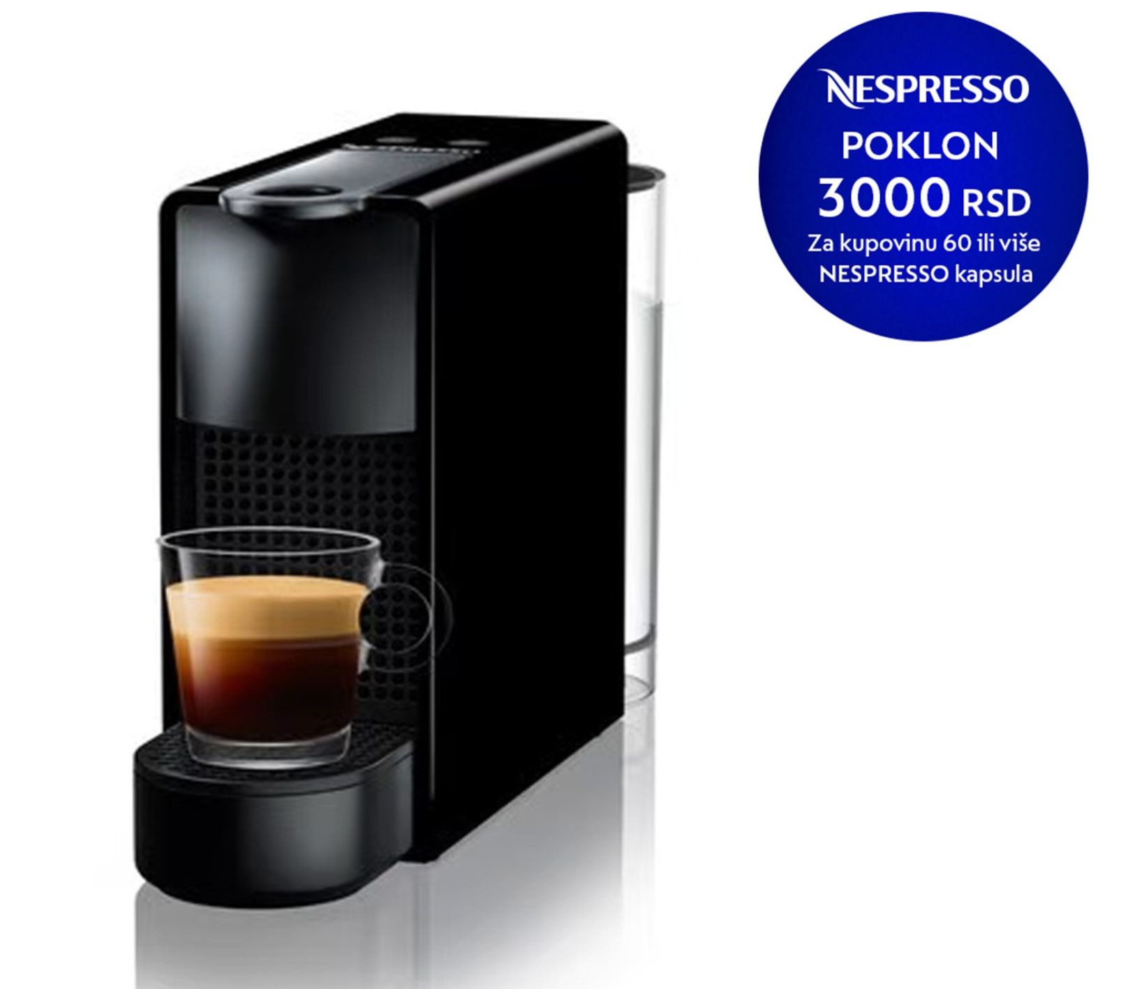 Nespresso Aparat za espresso Essenza Mini C30-EUBKNE2-S, Crni
