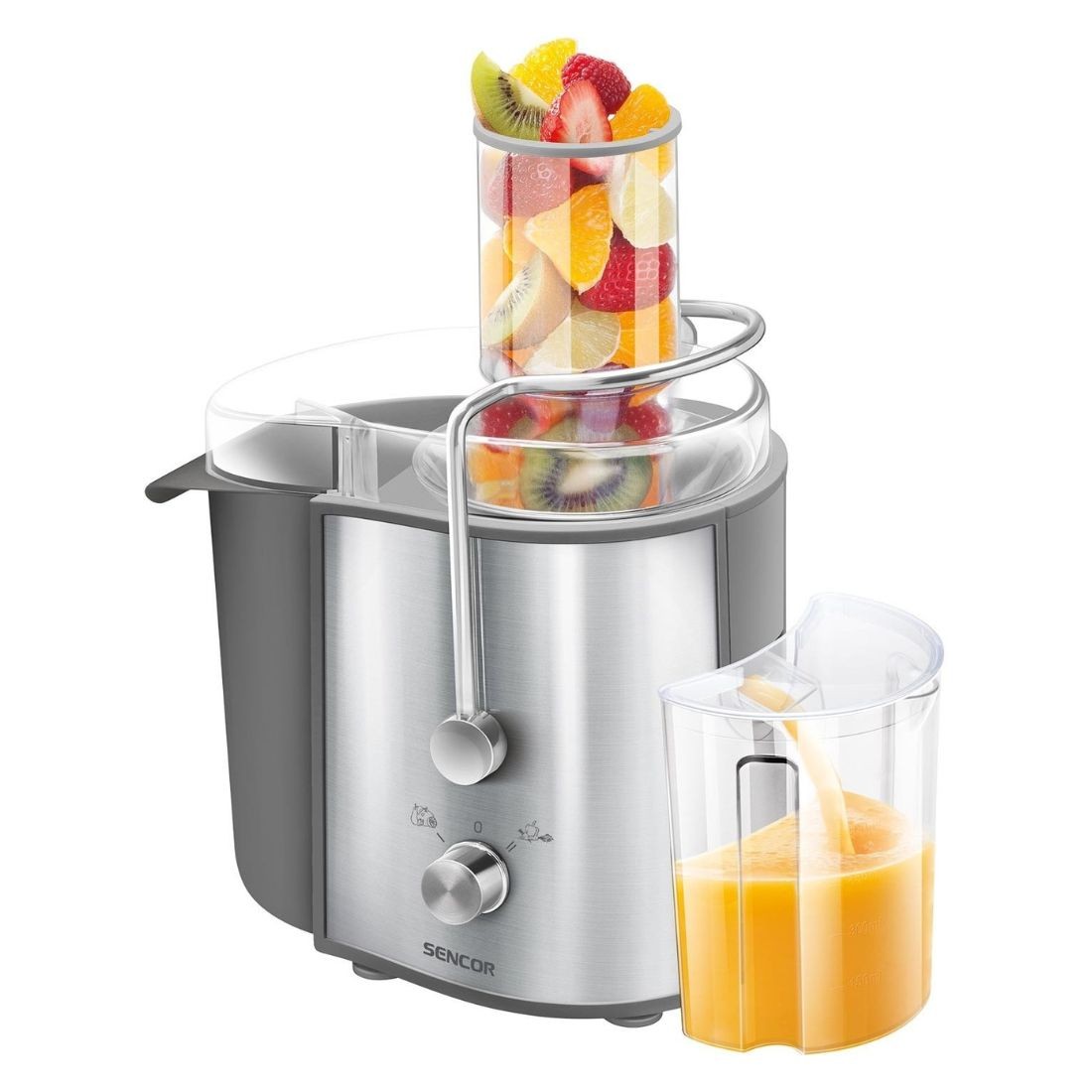 Sencor Sokovnik SJE 1055SS, 800 W, 1.6 l, Sivi