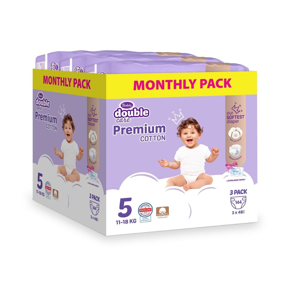 Violeta DC Pelene Premium 5, Monthly, 11-18 kg, 144/1