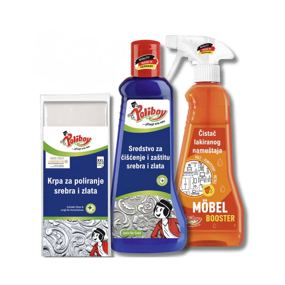 Poliboy Set za čišćenje, 3 proizvoda
