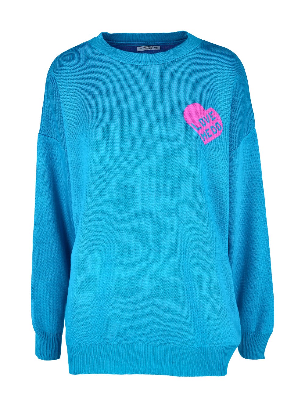 QU STYLE Ženski duks Love Me Do plavi