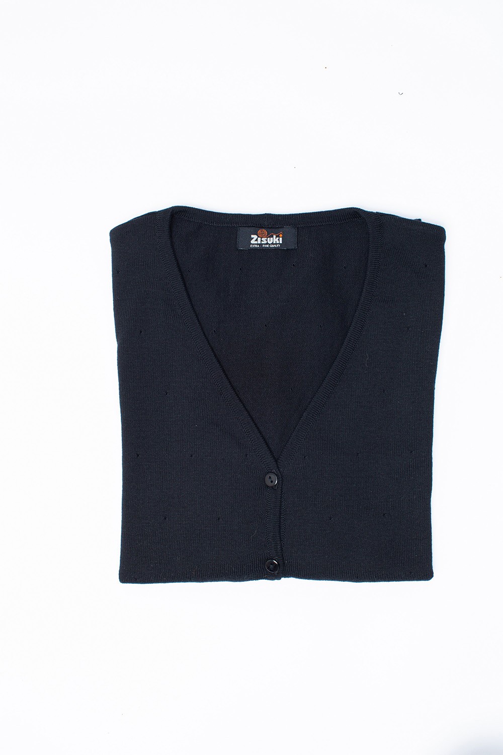 Zisuki Ženski kardigan, V izrez, Crni