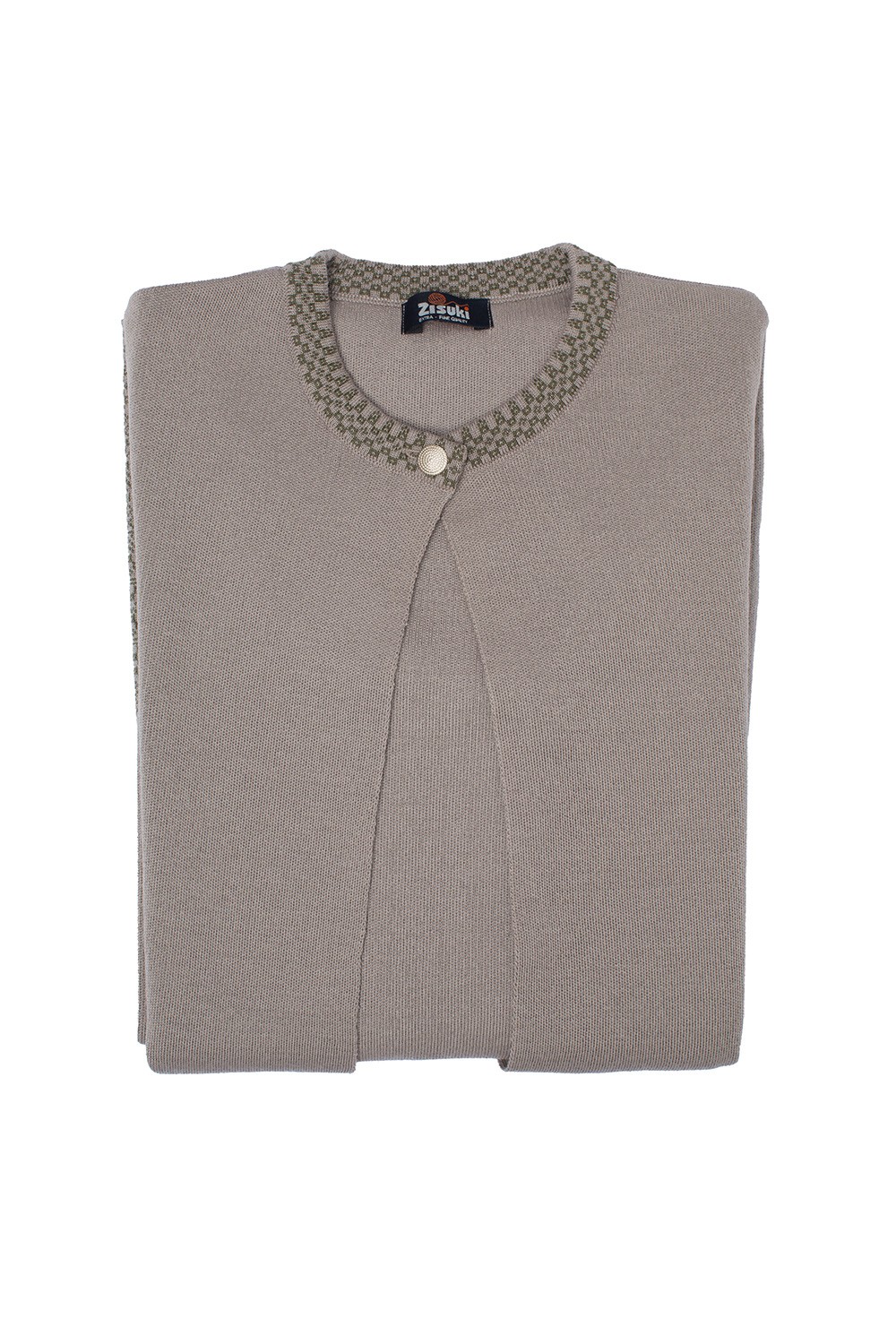 Zisuki Ženski kardigan, Okrugli izrez, Bež