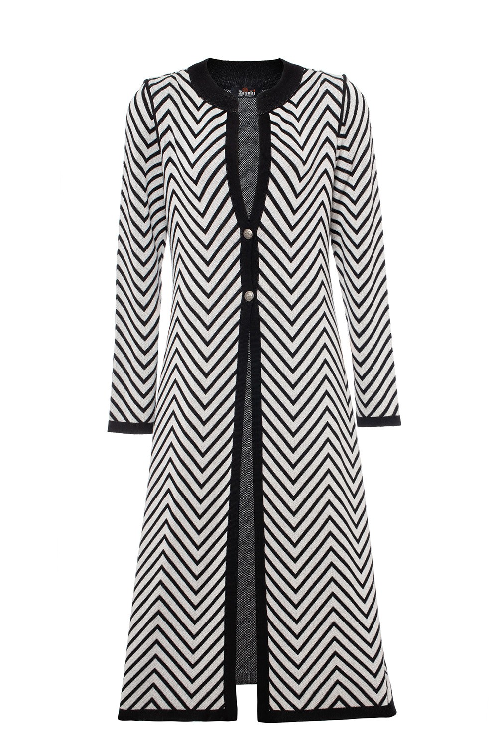 Zisuki Ženski mantil, Crno-beli