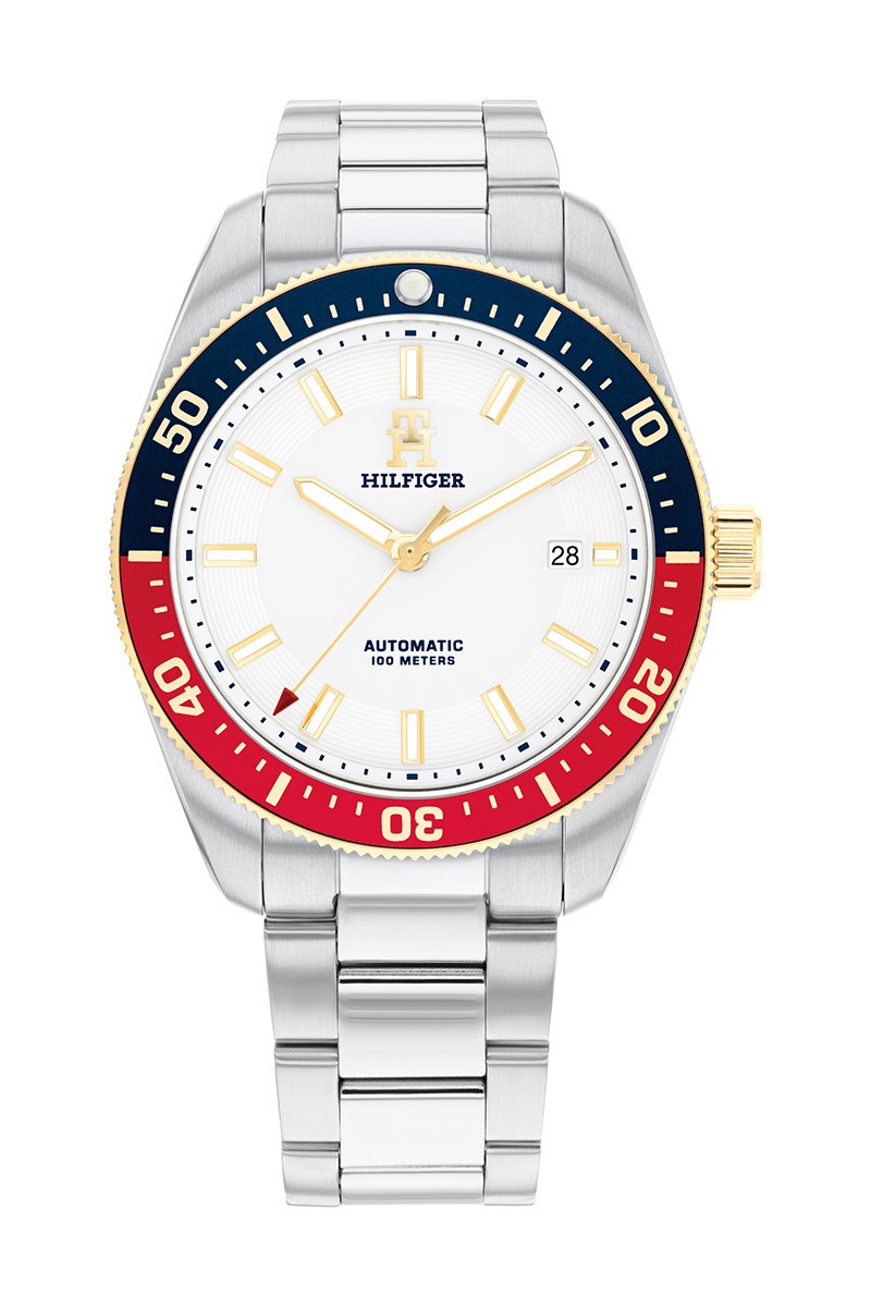 Tommy Hilfiger Muški sat 1710551, Automatski mehanizam, Belo kućište, Srebrni
