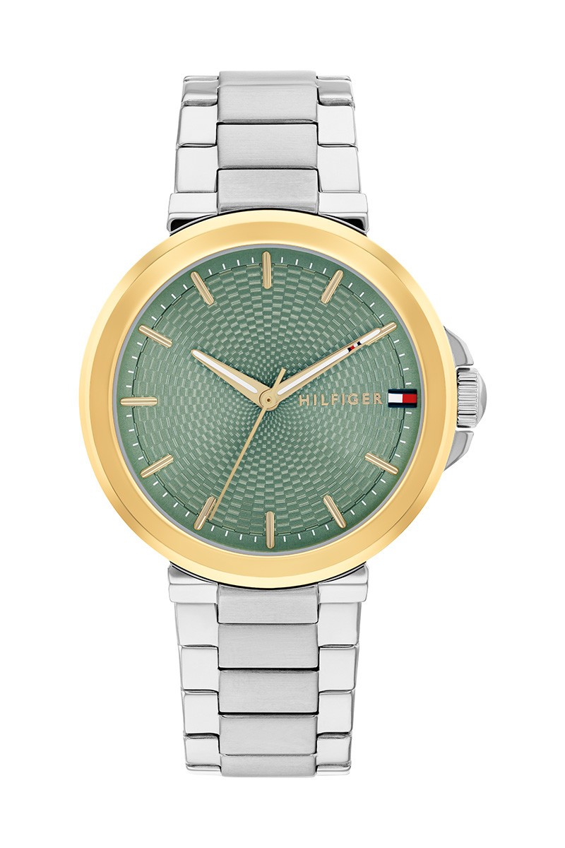 Tommy Hilfiger Ženski sat 1782778, Zeleno kućište, Srebrne boje