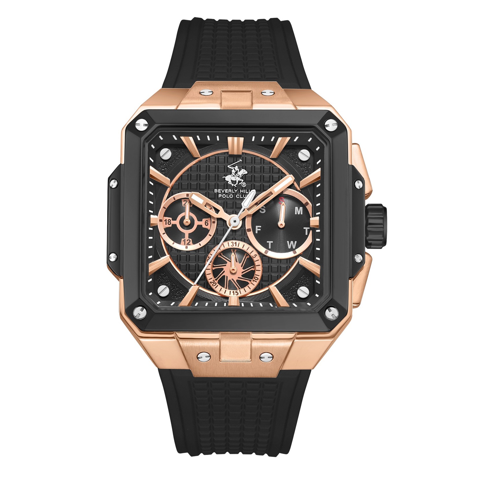 Beverly Hills Polo Club Muški sat BP3742X.851, Crno kućište, Crni