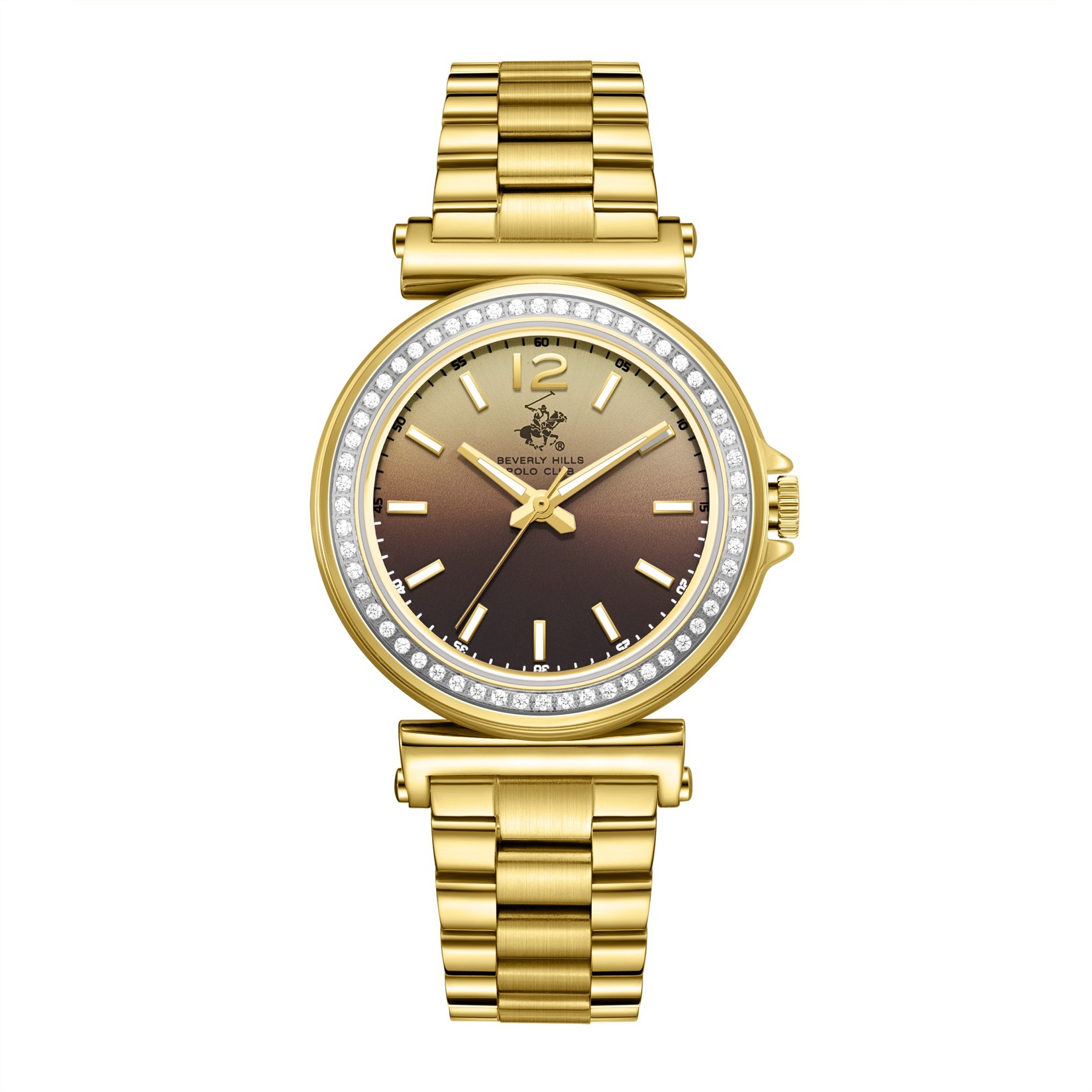 Beverly Hills Polo Club Ženski sat BP3882X.110, Braon kućište, Zlatne boje