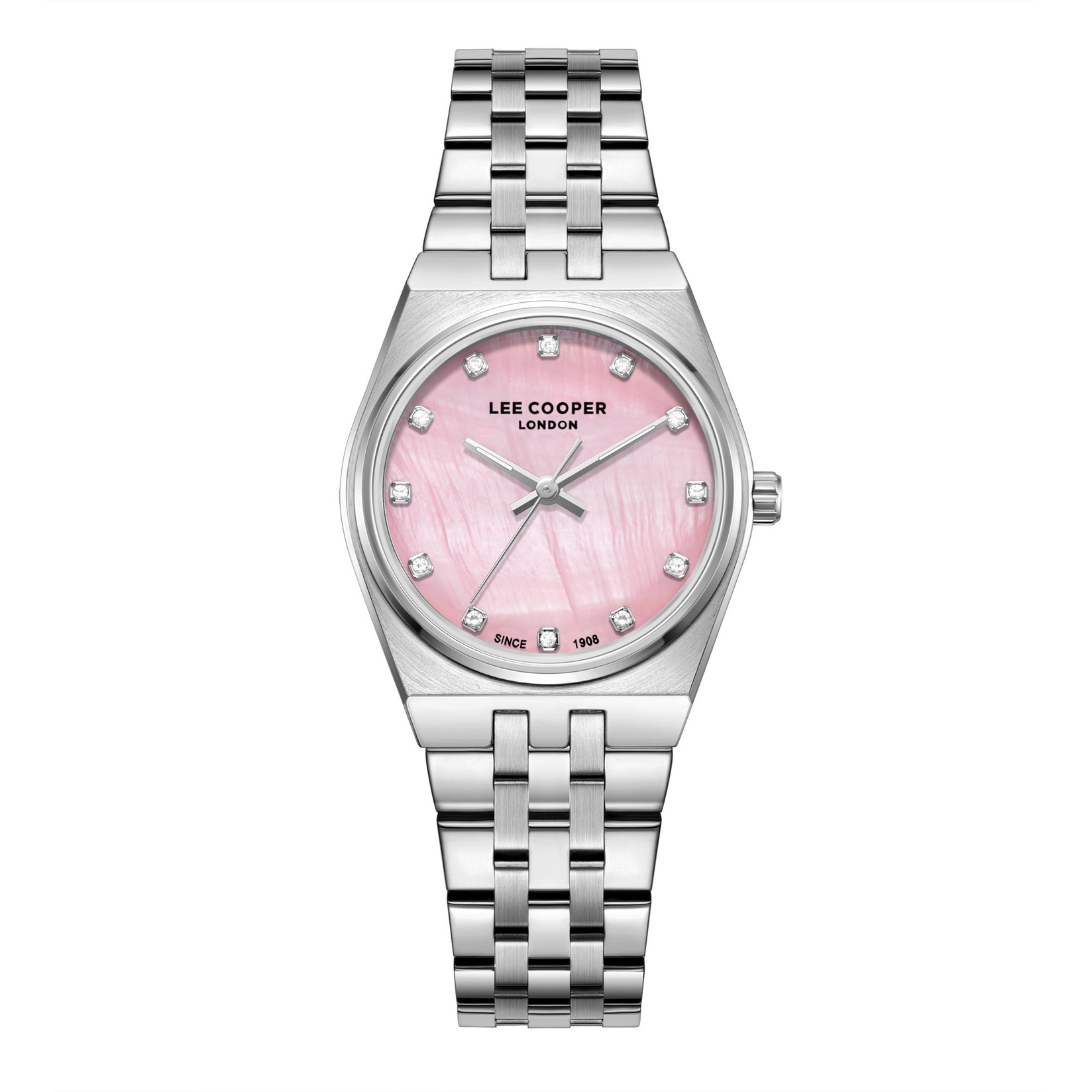 Lee Cooper Ženski sat LC08204.380, Roze kućište, Srebrne boje