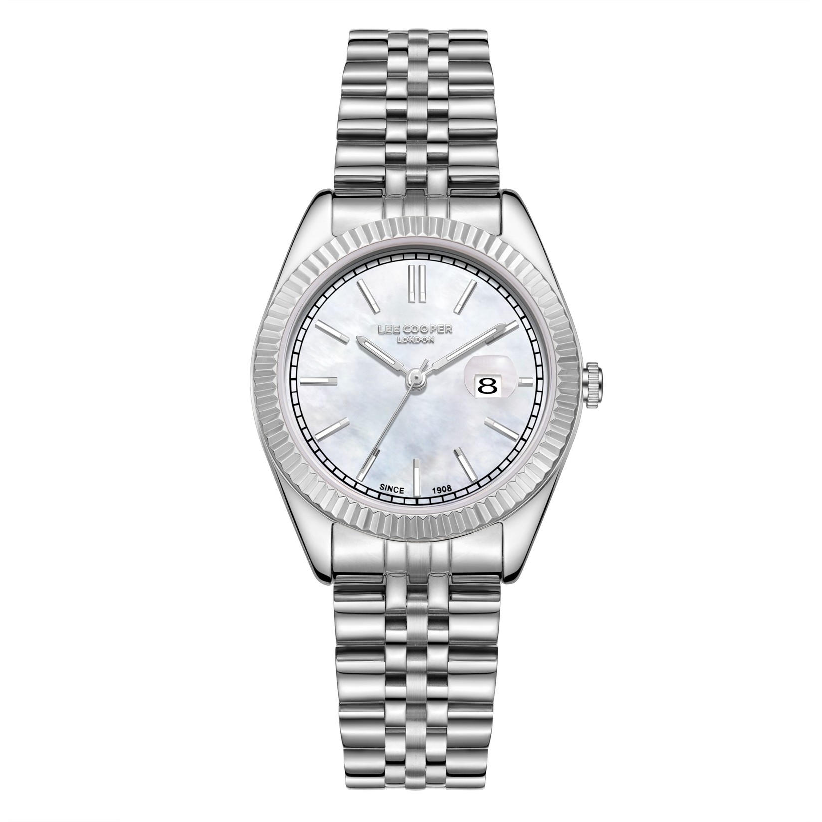 Lee Cooper Ženski sat LC08210.320, Kućište boje slonovače, Srebrne boje