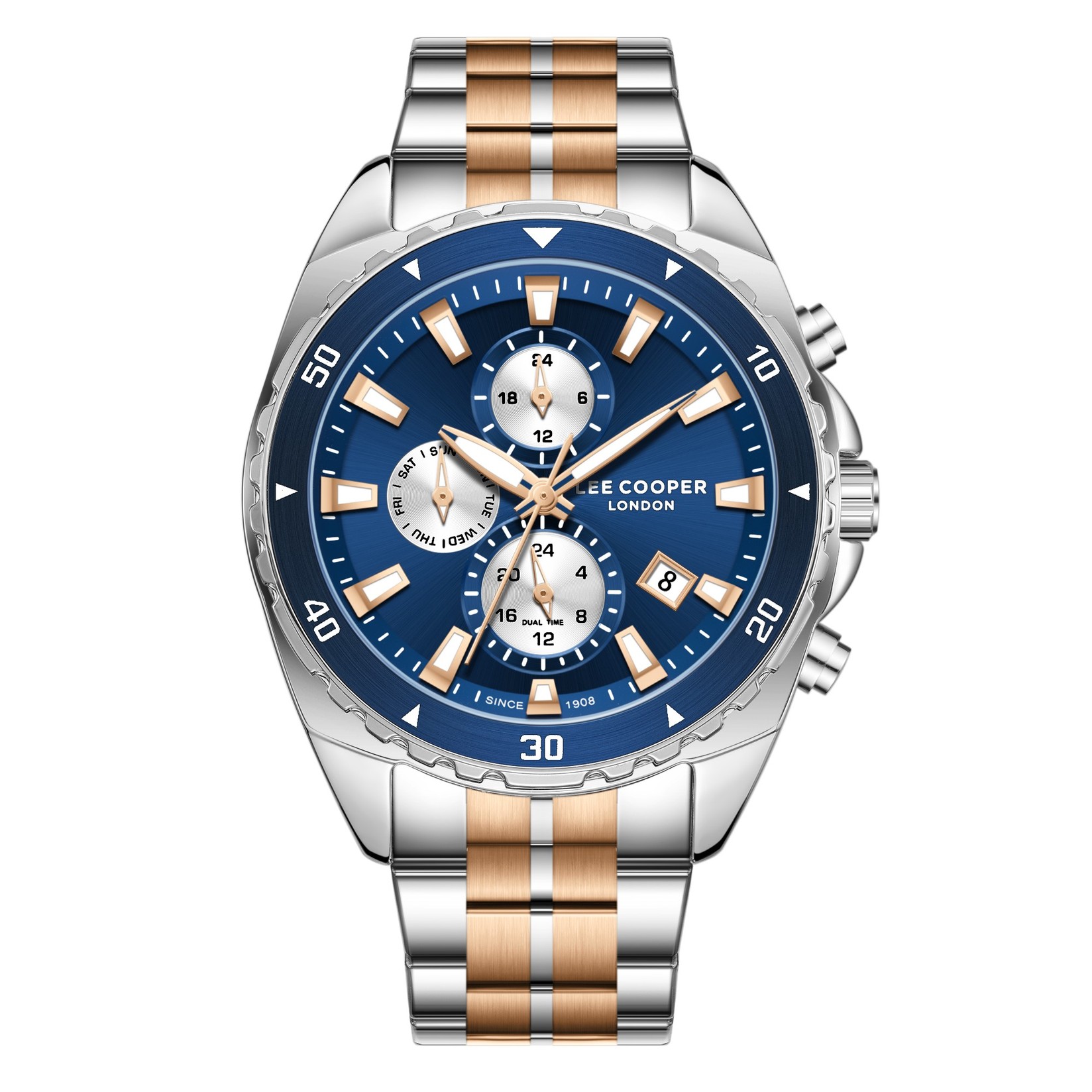 Lee Cooper Muški sat LC08217.590, Plavo kućište, Šareni