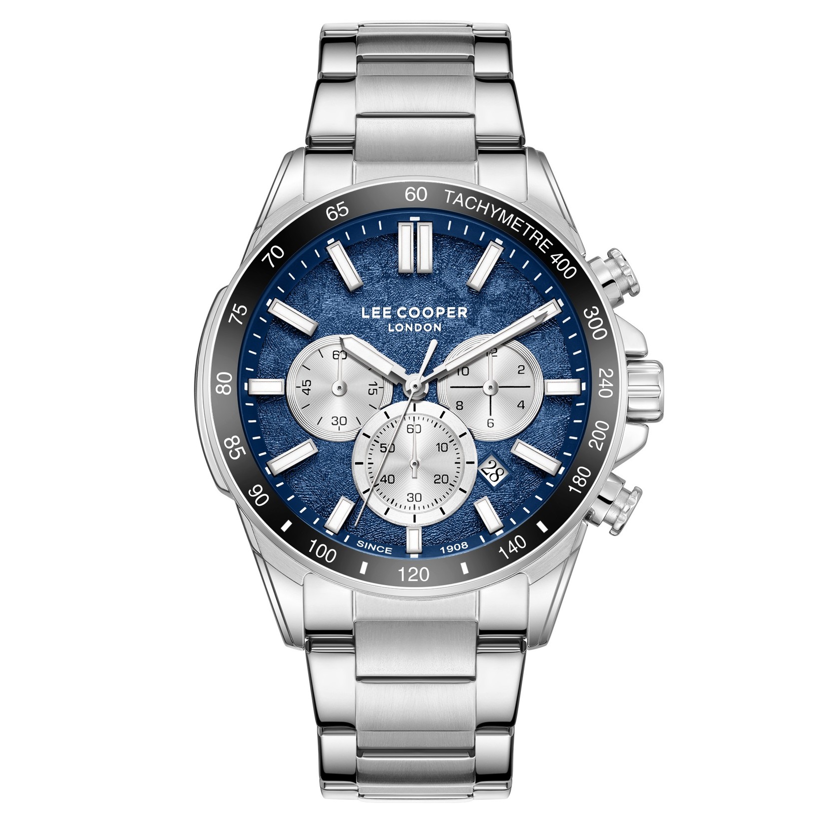 Lee Cooper Muški sat LC08240.390, Teget kućište, Srebrne boje