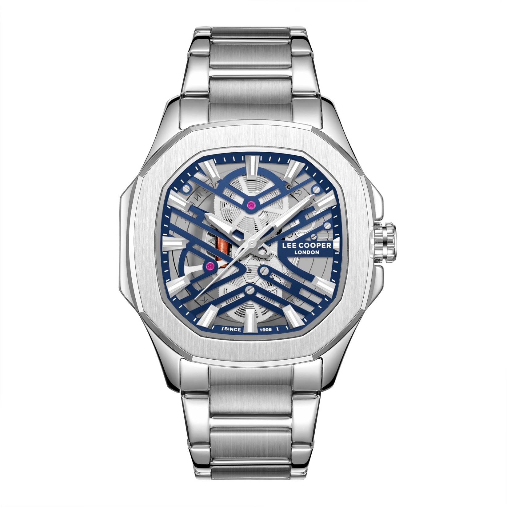 Lee Cooper Muški sat LC08246.390, Teget kućište, Srebrne boje