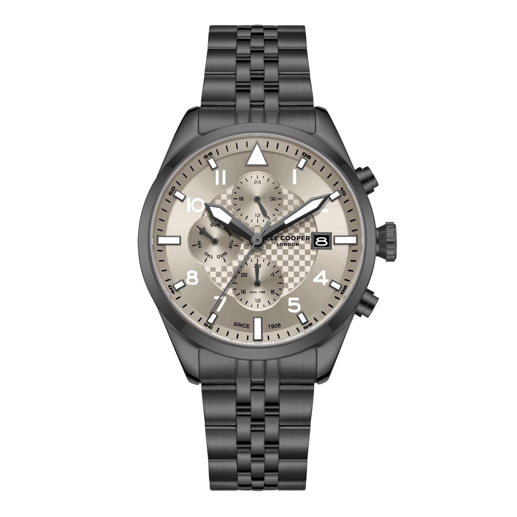 Lee Cooper Muški sat LC08318.060, Bež kućište, Sivi