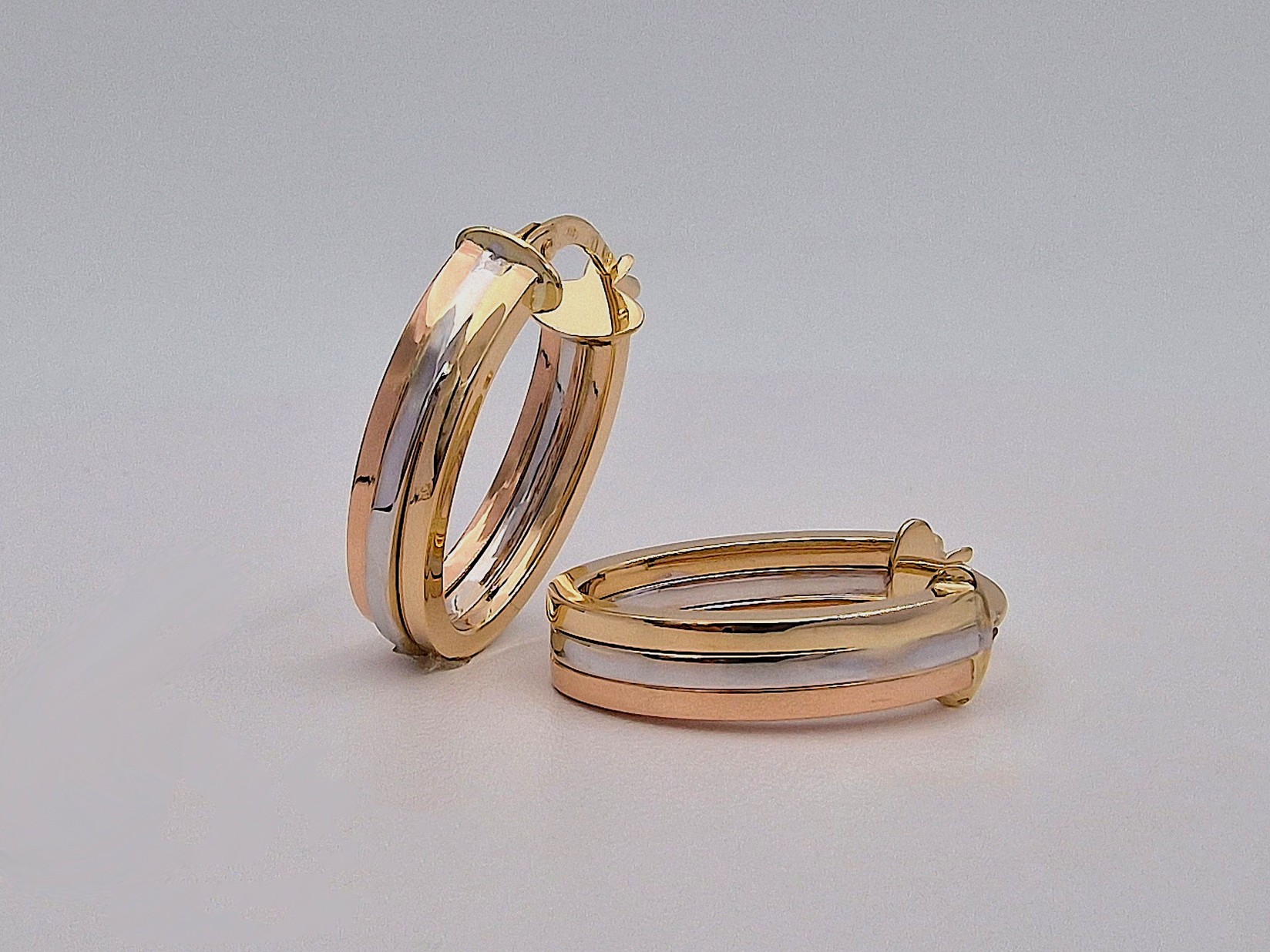 Ženske minđuše, Alke, U tri boje, Zlatne