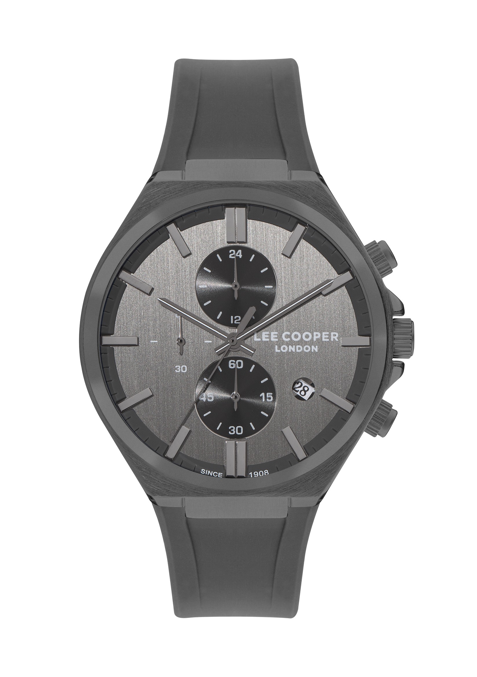 LEE COOPER Muški ručni sat, Kvarcni mehanizam, 46mm, Sivo kućište, Sivi, LC07854.066