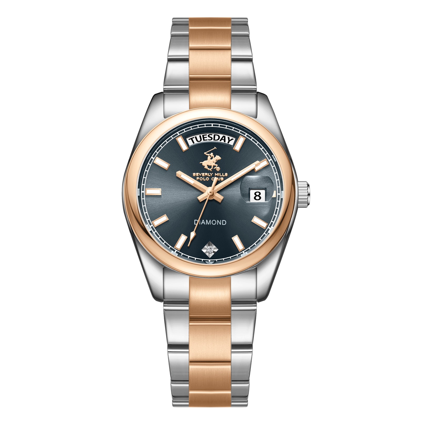 BEVERLY HILLS POLO CLUB Ženski ručni sat BP3709X.590, Rose gold-srebrne boje