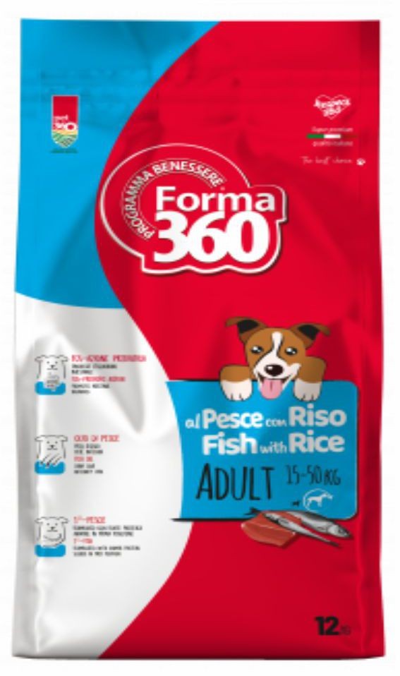 Pet360 Suva hrana za odralse pse Sensitive Forma 360, Riba i pirinač, 12kg