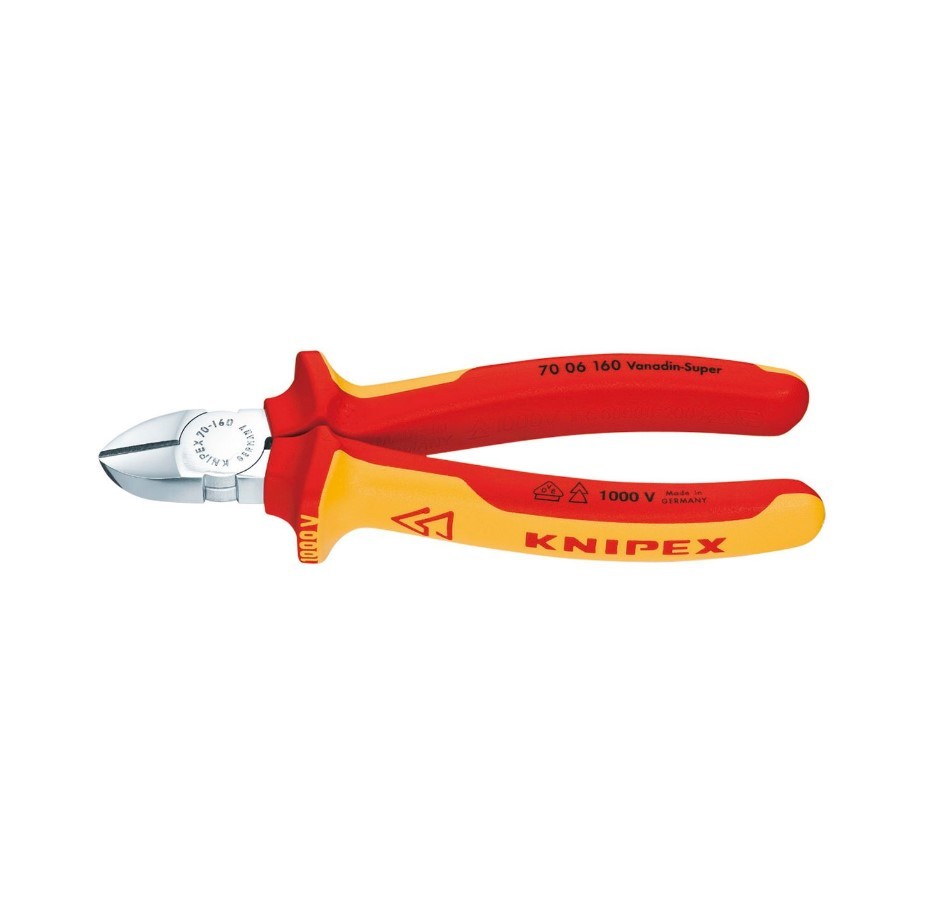 KNIPEX Bočne sečice izolovane VDE hromirane 160 mm 70 06 160 crveno-žute