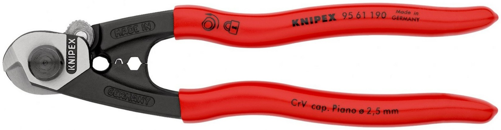 KNIPEX Klešta za sečenje sajli 190 mm 95 61 190 crvena