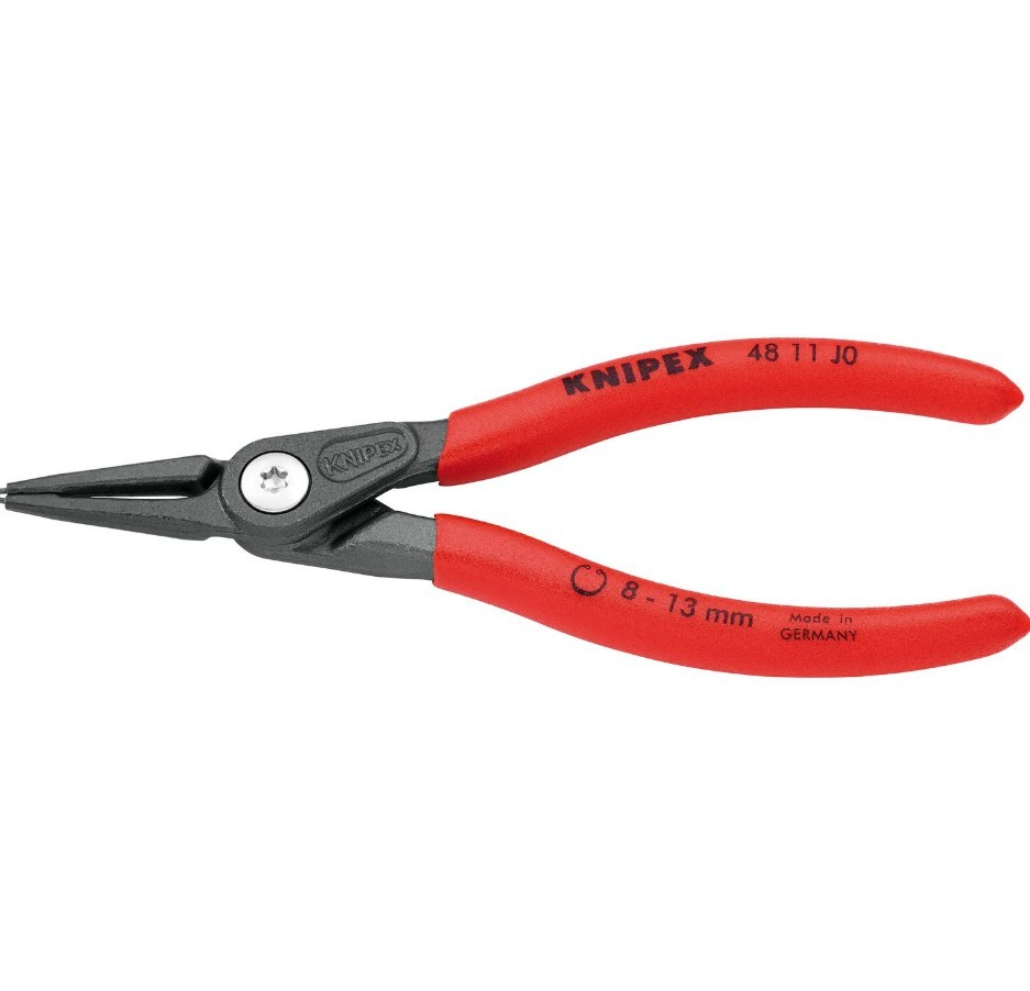 KNIPEX Precizna klešta za sigurnosne unutrašnje prstenove 140 mm 48 11 J0 crvena