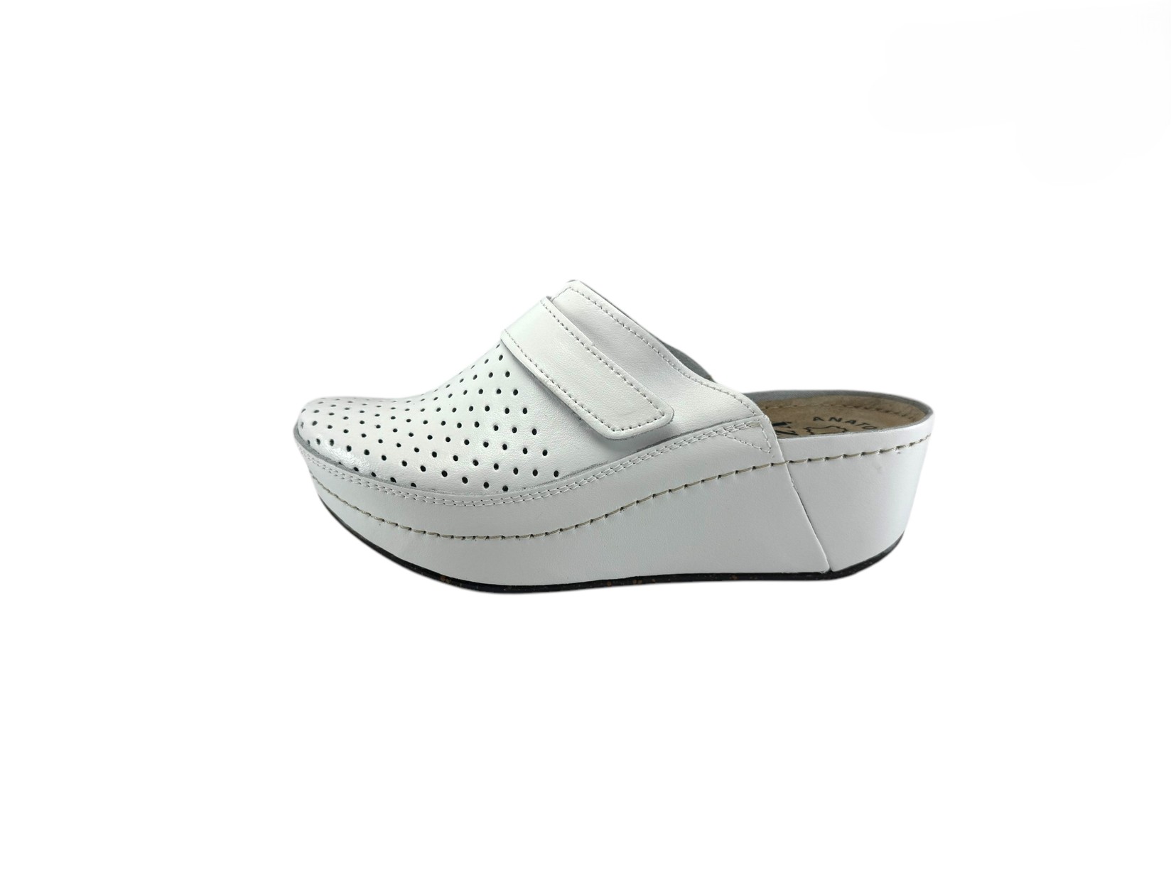 Jokić NZN Ženske klompe od prirodne kože, Bele