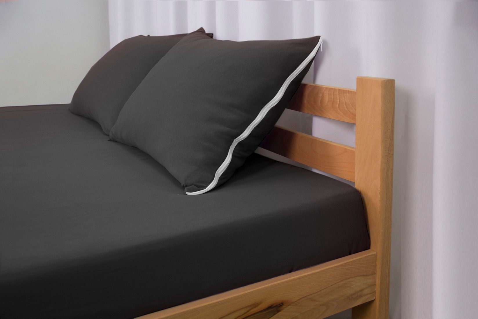 Manjatex Čaršaf sa lastišem, Za dušek od 25cm,140x200cm, Tamnosivi