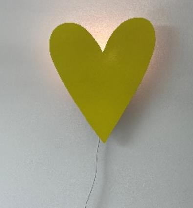 Lampa u obliku srca, Žuta