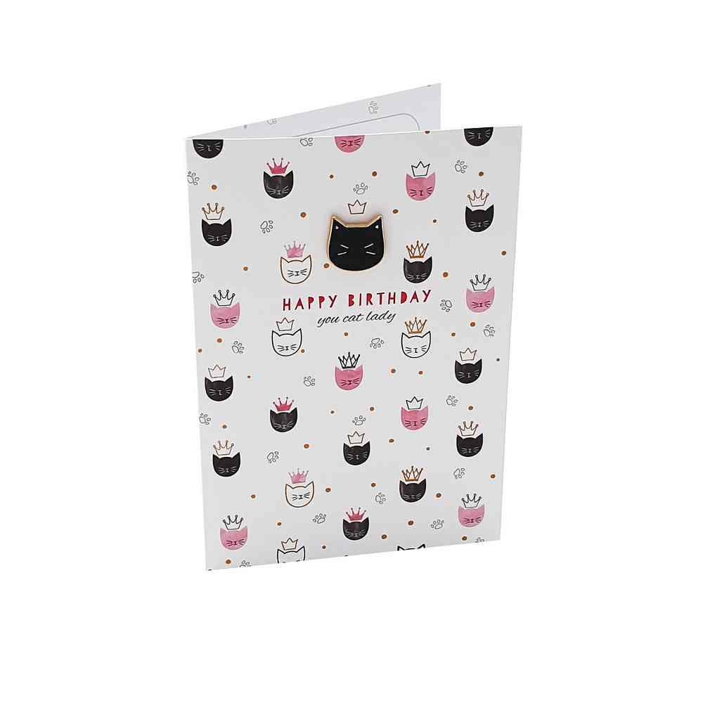 Čestitka sa Maca značkom - Happy Birthday You Cat Lady