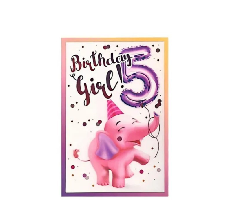 Čestitka 3D Hoorey Birthday Girl 5