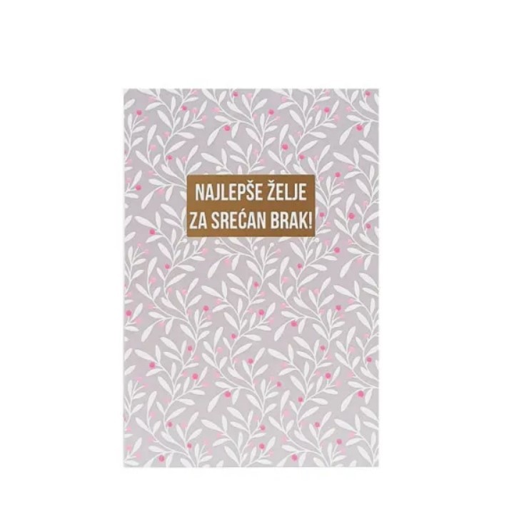 Čestitka Neon Blush Iskrene Želje za Srećan Brak