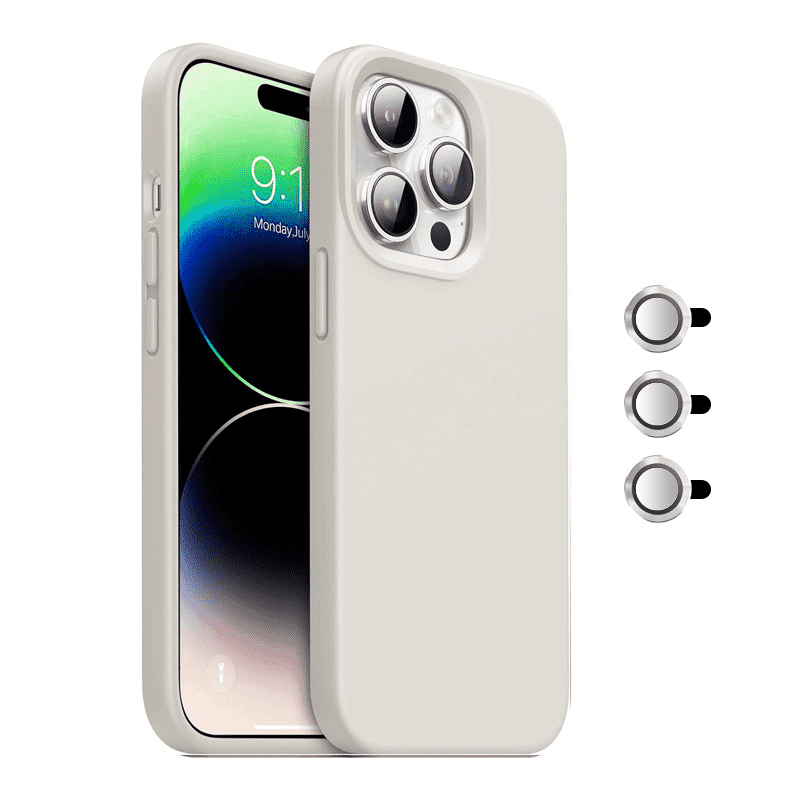 Maska za telefon Magnetic Lens za iPhone 15 Pro, Bela