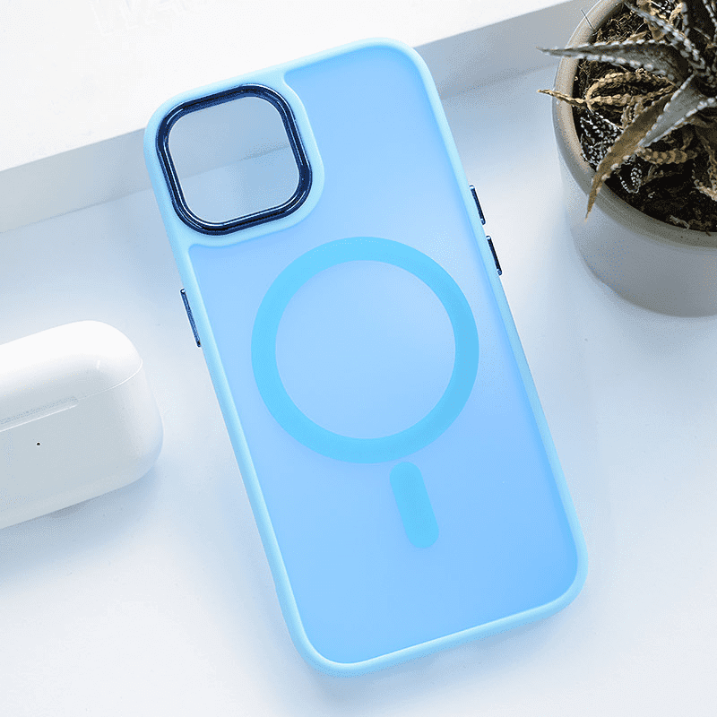 Maska za telefon Candy Shield Mag Case za iPhone 15, Svetloplava