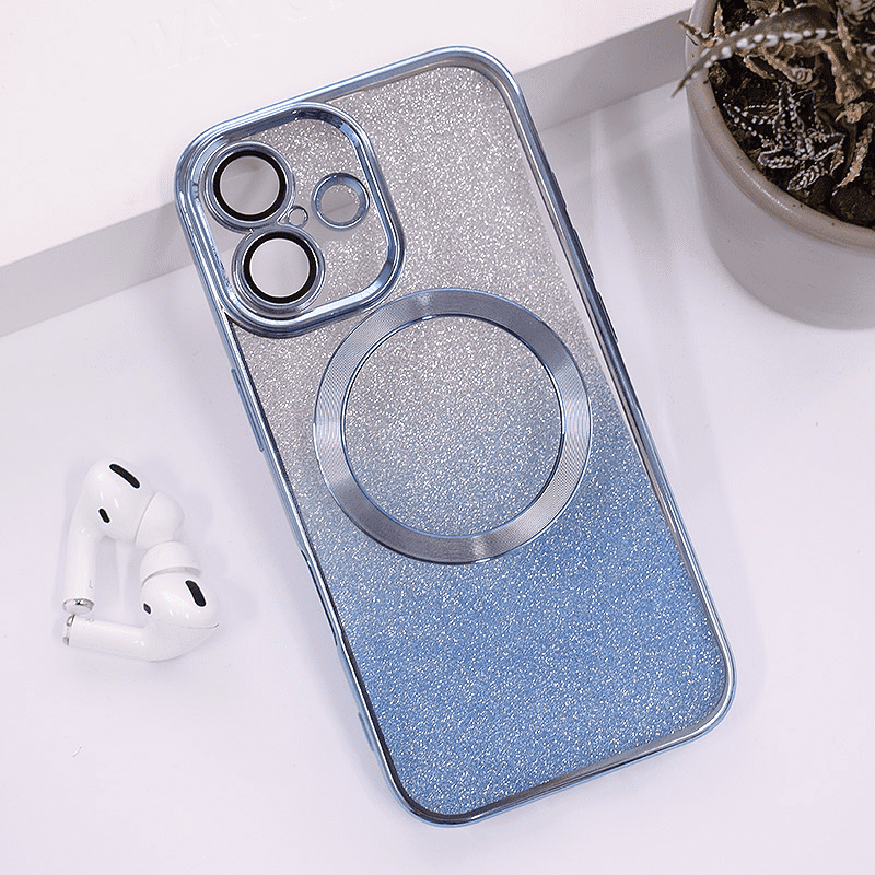 Maska za telefon Mag Case Electroplated za iPhone 16, Plava