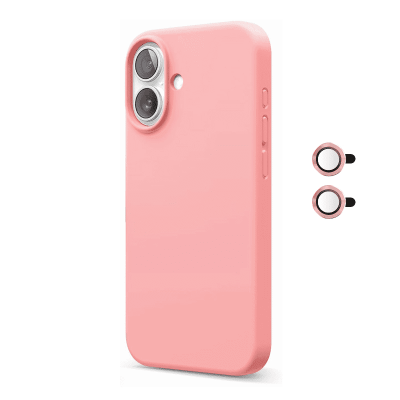 Maska za telefon Magnetic Lens za iPhone 16, Roze